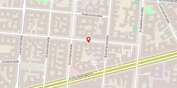 Karte der Umgebung von Mommsenstraße 66, 10629 Berlin