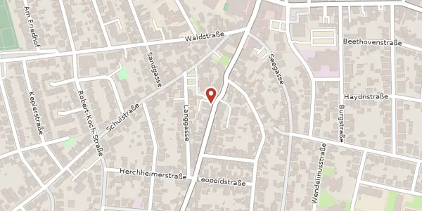 Karte der Umgebung von Hauptstraße 75, 69207 Sandhausen