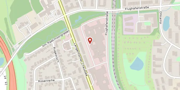 Karte der Umgebung von Flughafenstraße 52a, 22335 Hamburg