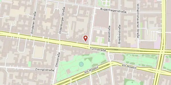 Karte der Umgebung von Turmstraße 35 a, 10551 Berlin