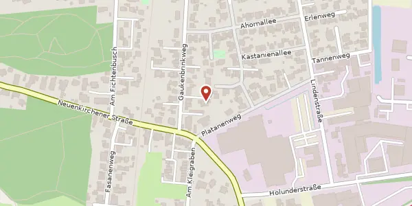 Karte der Umgebung von Gaukenbrinkweg 8 a, 33378 Rheda-Wiedenbrück