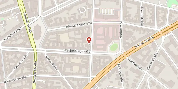 Karte der Umgebung von Hülchratherstr. 15, 50670 Köln