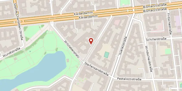Karte der Umgebung von Witzlebenstraße 6, 14057 Berlin