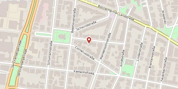 Karte der Umgebung von Schubertstr. 17, 60325 Frankfurt