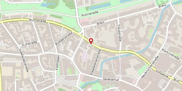 Karte der Umgebung von Bergstr. 29, 48143 Münster