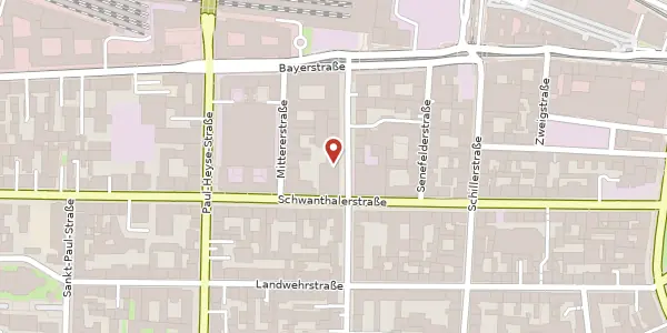 Karte der Umgebung von Goethestr. 12, 80336 München