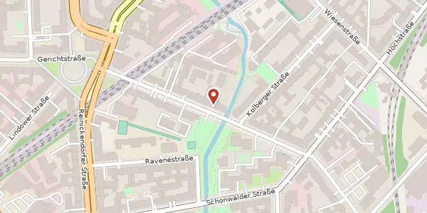 Karte der Umgebung von Gerichtstraße 18, 13347 Berlin