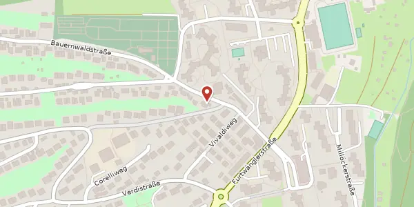 Karte der Umgebung von Bauernwaldstraße 23, 70195 Stuttgart