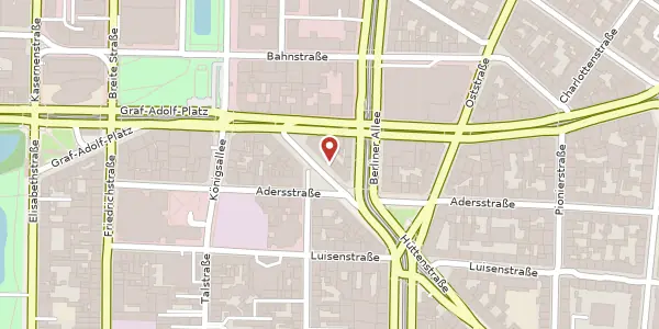 Karte der Umgebung von Hüttenstr. 6, 40215 Düsseldorf
