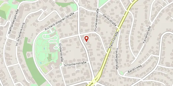 Karte der Umgebung von Gänsheidestraße 59, 70184 Stuttgart