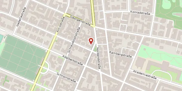 Karte der Umgebung von Barer Str. 75, 80799 München
