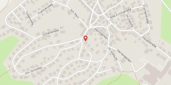 Karte der Umgebung von Bergstraße 15, 72401 Haigerloch