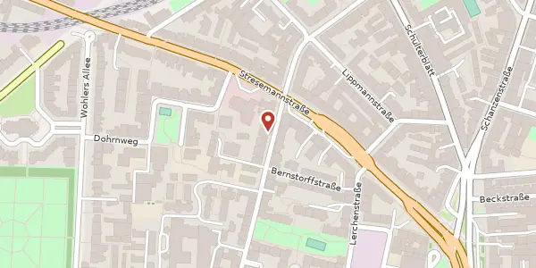 Karte der Umgebung von Bernstorffstraße 157, 22767 Hamburg