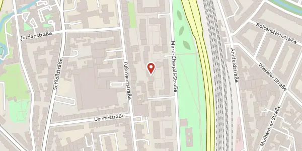 Karte der Umgebung von Marc-Chagall-Str. 134, 40477 Düsseldorf