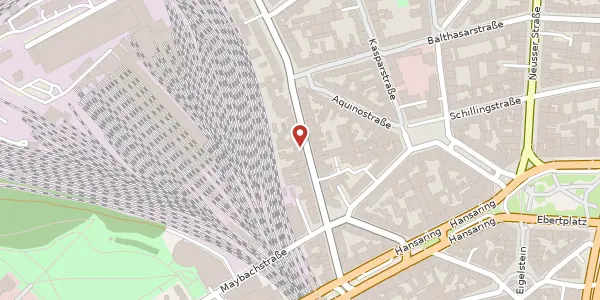 Karte der Umgebung von Krefelder Str. 33, 50670 Köln