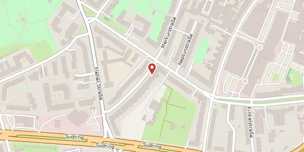 Karte der Umgebung von Merkurstr. 42, 40223 Düsseldorf