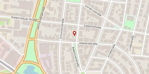Karte der Umgebung von Beethovenstr. 33, 60325 Frankfurt