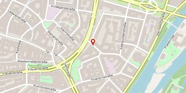 Karte der Umgebung von Kanalstraße 17, 80538 München
