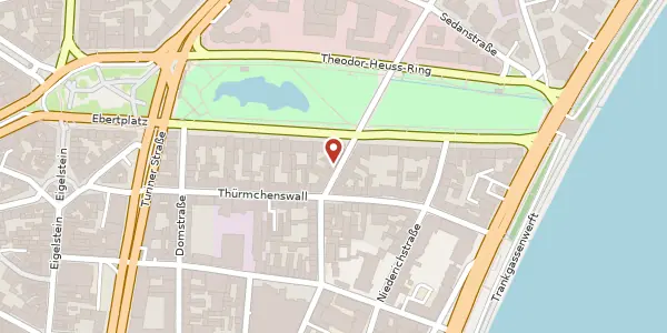 Karte der Umgebung von Clever Str. 9, 50668 Köln