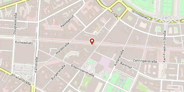 Karte der Umgebung von Kaiserstraße 183, 76133 Karlsruhe