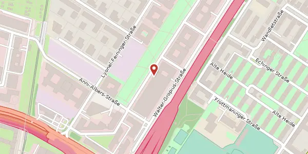 Karte der Umgebung von Oskar-Schlemmer-Str. 3, 80807 München