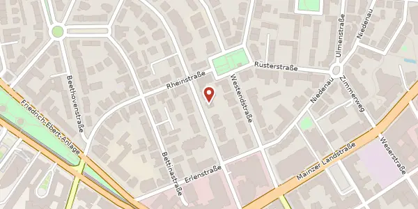 Karte der Umgebung von Savignystr. 28, 60325 Frankfurt