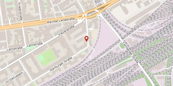 Karte der Umgebung von Weilburger Str. 12, 60326 Frankfurt