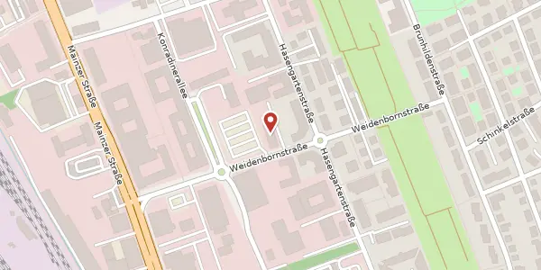 Karte der Umgebung von Weidenbornstr. 8a, 65189 Wiesbaden