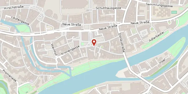 Karte der Umgebung von Marktplatz 15/16, 89073 Ulm/Donau