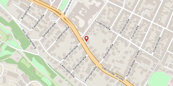 Karte der Umgebung von Detmolder Str. 13, 33604 Bielefeld