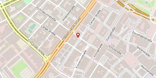 Karte der Umgebung von Calwer Straße 30, 70173 Stuttgart