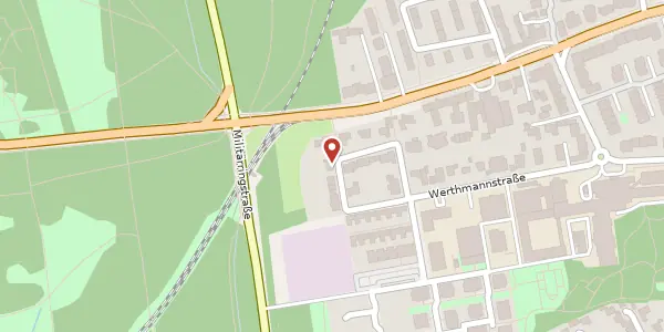 Karte der Umgebung von Werthmannstraße 9, 50935 Köln