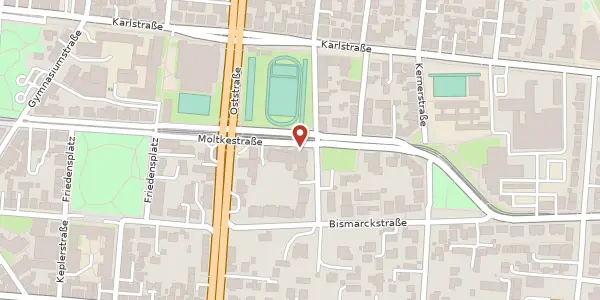 Karte der Umgebung von Moltkestraße 54, 74076 Heilbronn