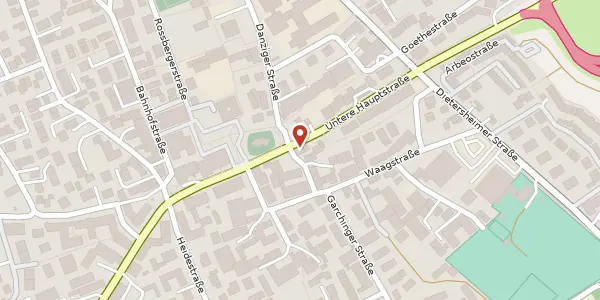 Karte der Umgebung von Untere Hauptstr. 6, 85386 Eching