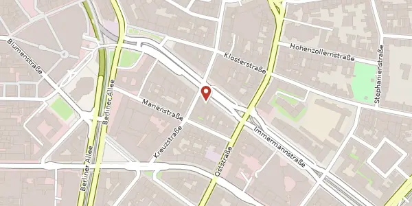 Karte der Umgebung von Immermannstr. 15, 40210 Düsseldorf