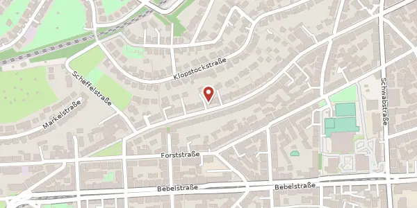 Karte der Umgebung von Rosenbergstraße 166, 70193 Stuttgart