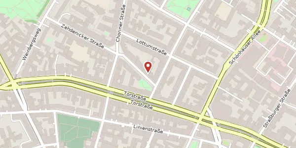 Karte der Umgebung von Zehdenicker Straße 2, 10119 Berlin
