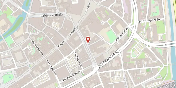 Karte der Umgebung von Bahnhofstraße 4A, 99084 Erfurt