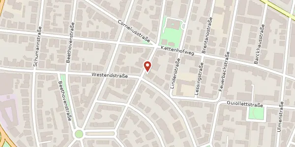 Karte der Umgebung von Arndtstr. 18, 60325 Frankfurt