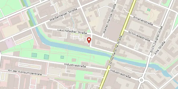 Karte der Umgebung von Merseburger Straße 1, 04229 Leipzig