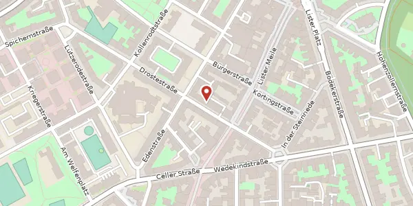Karte der Umgebung von Drostestraße 16, 30161 Hannover