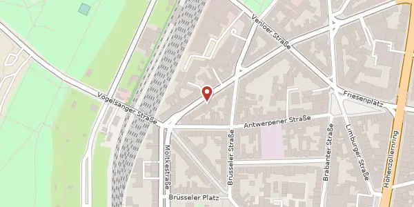 Karte der Umgebung von Bismarckstr. 47, 50672 Köln