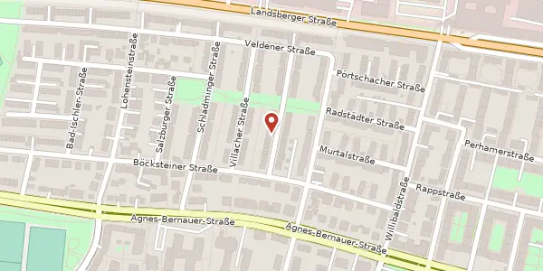 Karte der Umgebung von Ossiacher Str. 15 b, 80687 München