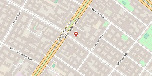 Karte der Umgebung von Hufelandstraße 3, 10407 Berlin