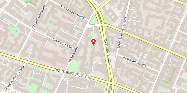 Karte der Umgebung von Nymphenburger Str. 6 f, 80335 München