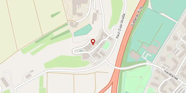Karte der Umgebung von Unterer Hardthof 21 a, 35398 Gießen