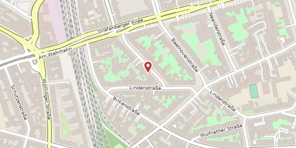 Karte der Umgebung von Mendelssohnstr. 25, 40233 Düsseldorf
