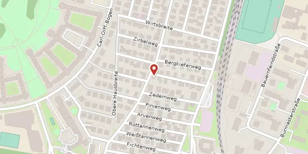 Karte der Umgebung von Thujaweg 13, 80939 München