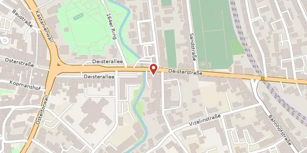 Karte der Umgebung von Deisterstraße 20, 31785 Hameln