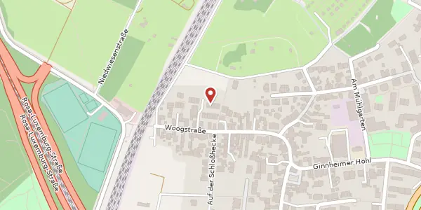 Karte der Umgebung von Woogstr. 36c, 60431 Frankfurt